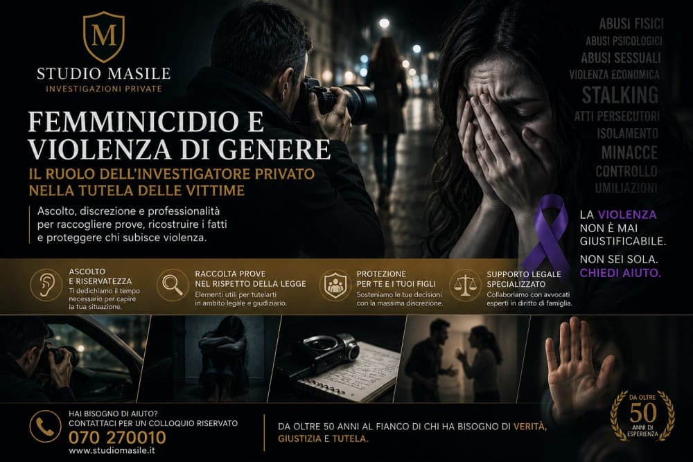 Investigatore privato osserva a distanza una situazione di potenziale violenza domestica per raccogliere elementi utili nel rispetto della legge.